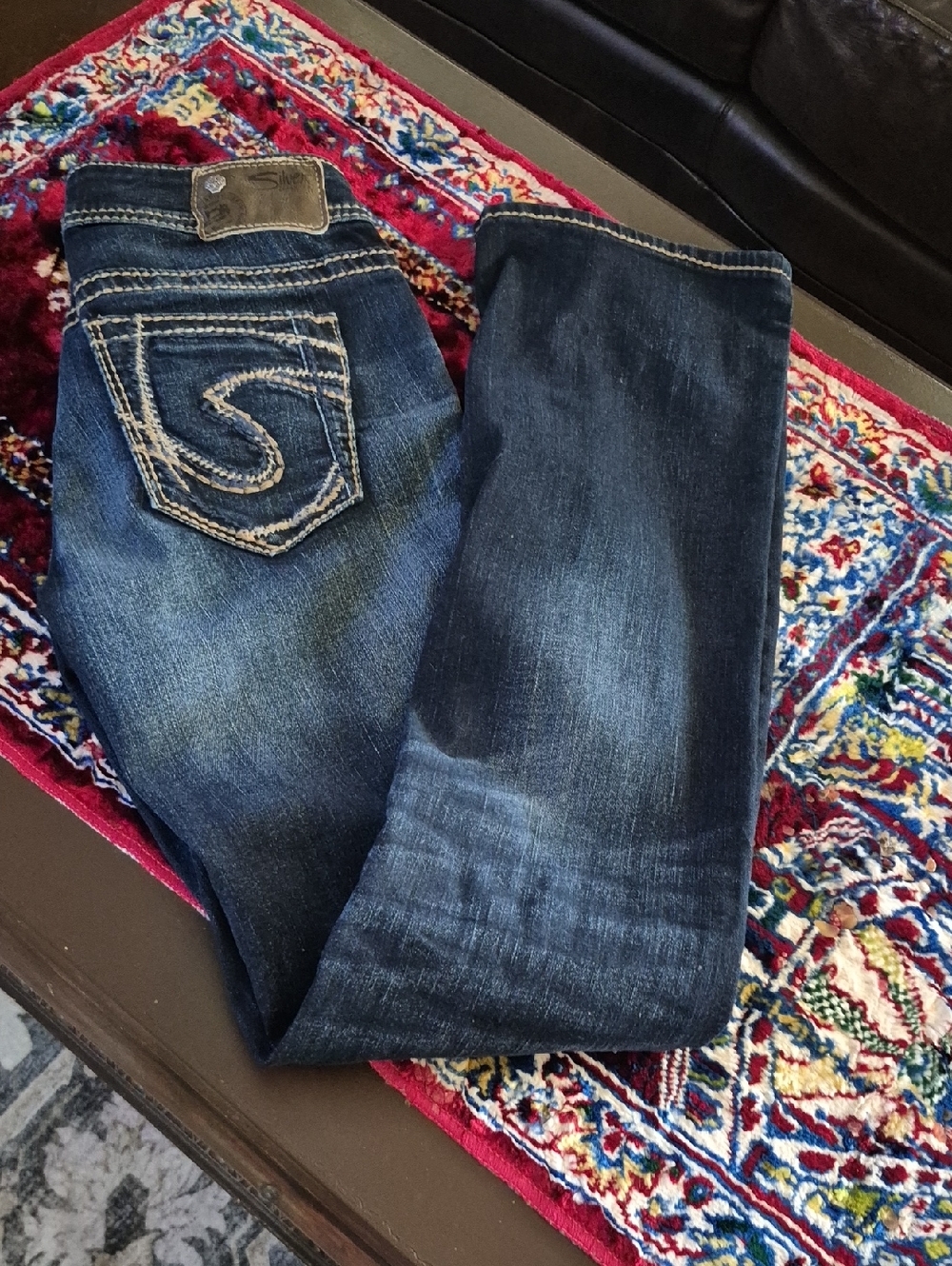 Silver Suki "Super" Sz 25"×31"/8.75"rise. Indigo Wash. .(#1659A) EC.